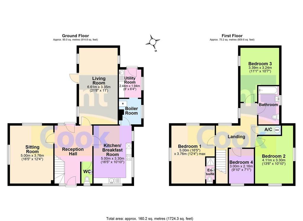 Cobhall Common Cottage, Allensmore - all floors.JP
