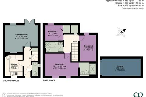 3 bedroom semi-detached house for sale, Kingfisher Road, Shefford, SG17