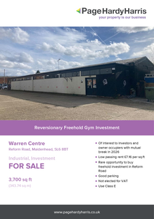 Retail property (high street) for sale, Warren Centre Reform Rd Maidenhead SL6 8BT