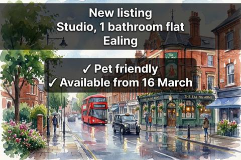 Studio to rent, The Vale