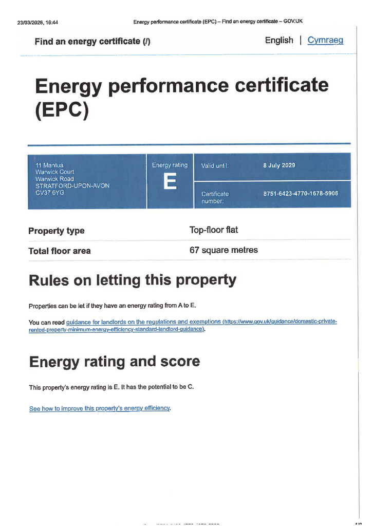 EPC Certificate