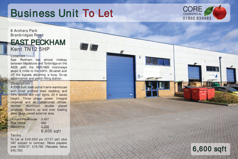 Warehouse to rent, Branbridges Rd East Peckham TN12 5HD