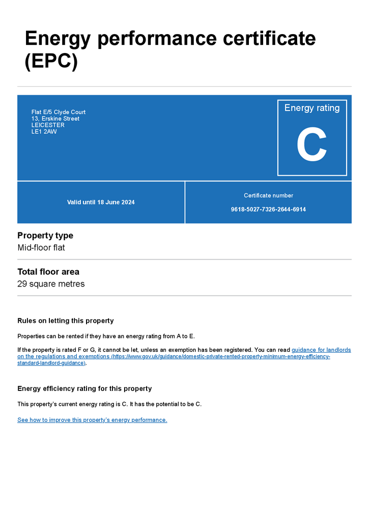 Flat E05, Clyde Court - EPC (18-06-2014)