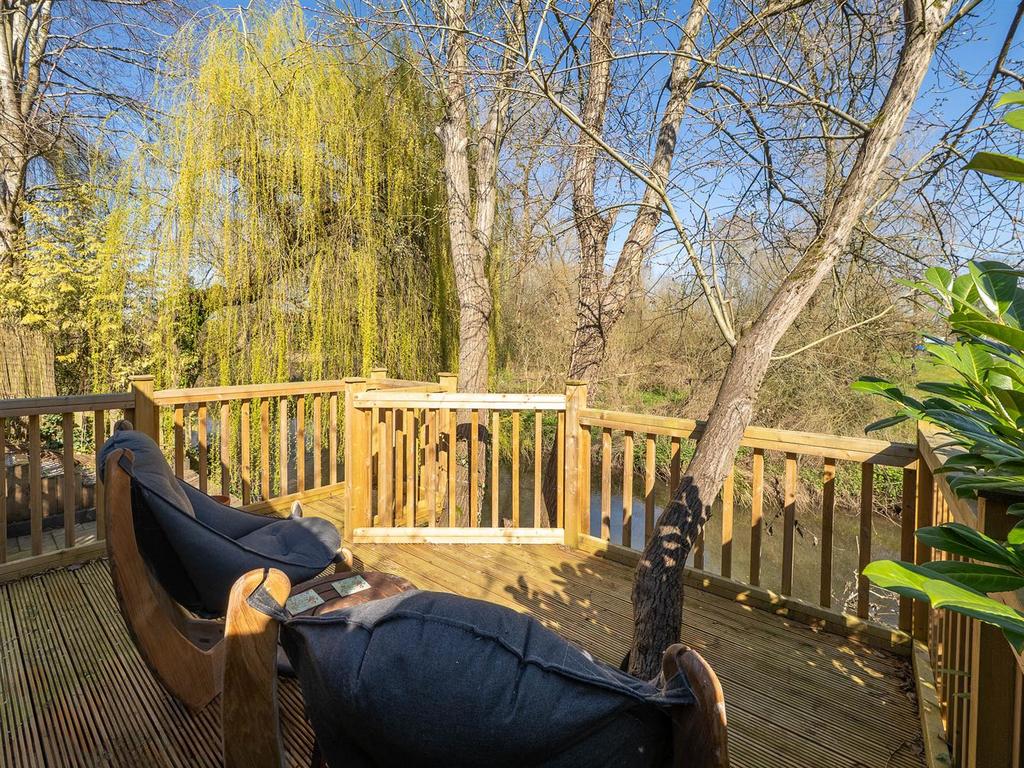 Terrace over river