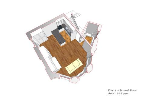 Studio to rent, Warwick Way, London