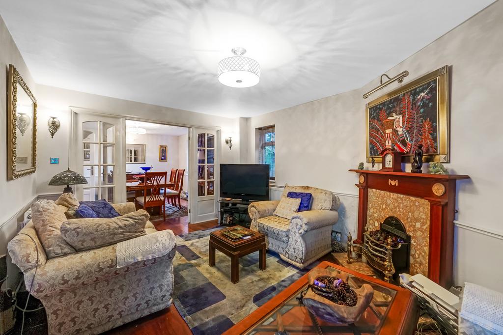 Living room, fireplace