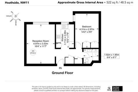 1 bedroom flat to rent, Heathside, Finchley Road NW11