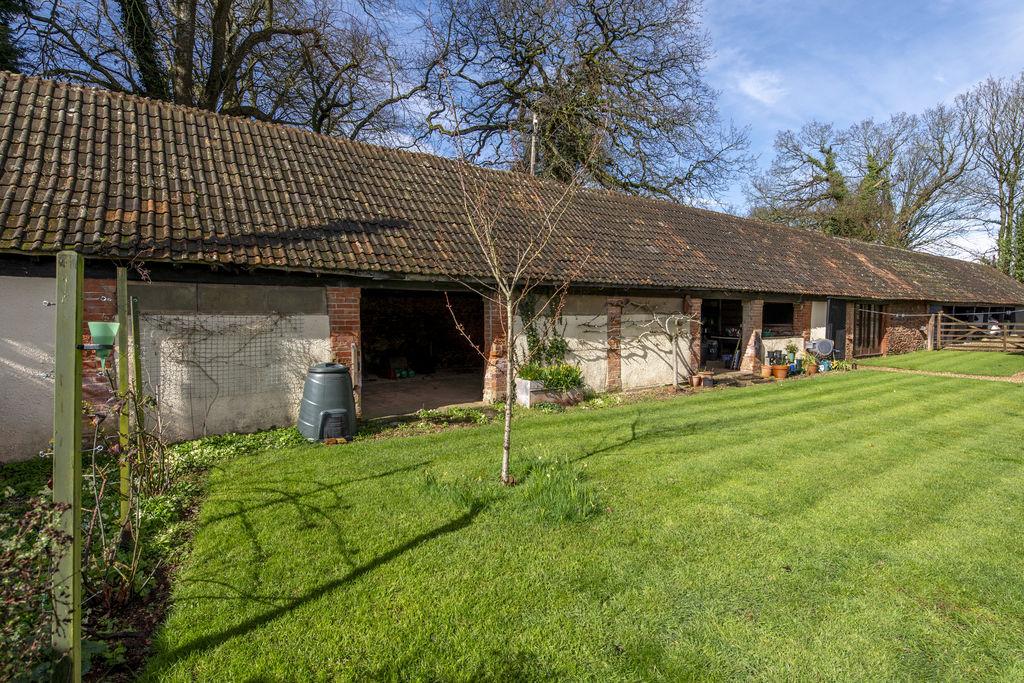 Rear garden and barn