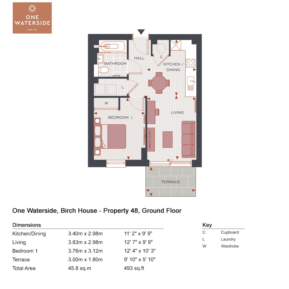 1 bedroom apartment for sale - Floor Plan