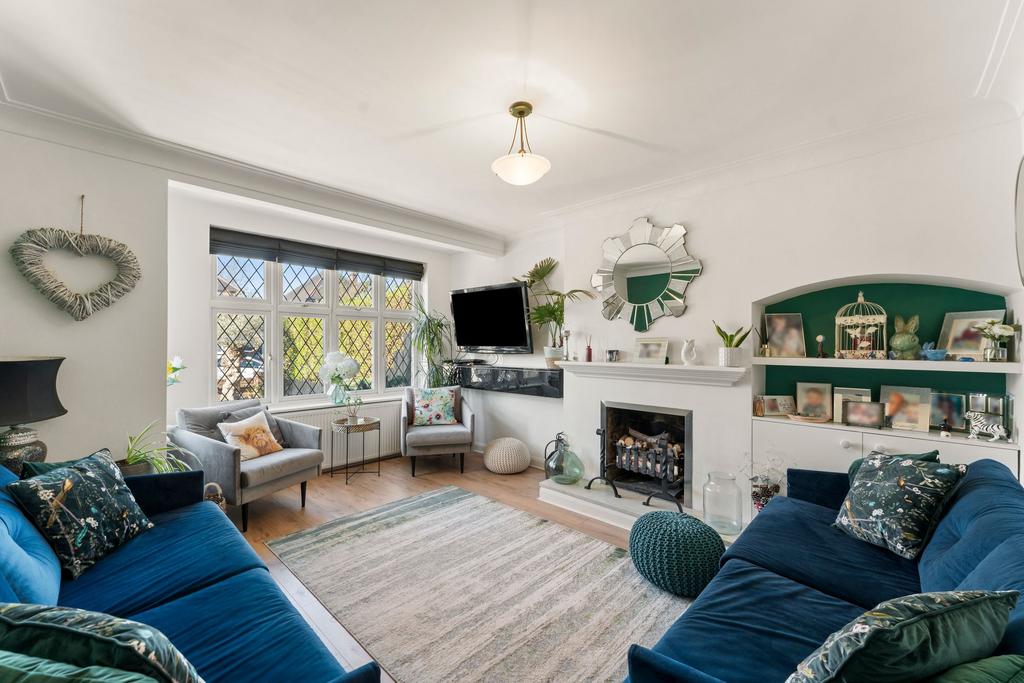 Living room, fireplace