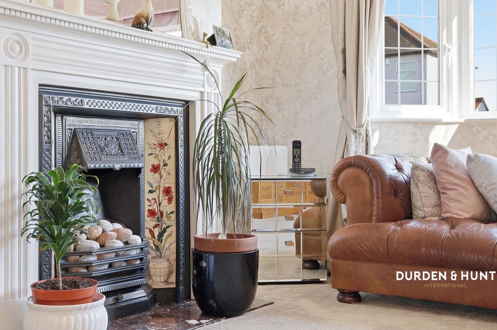 Living room, fireplace