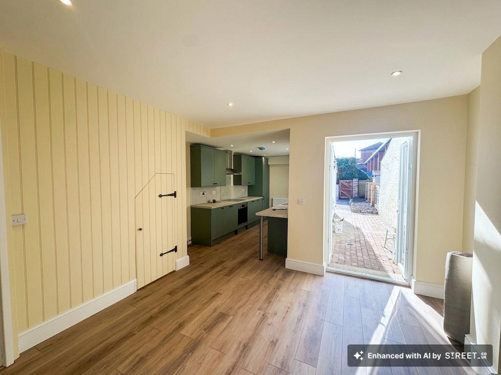 Open plan kitchen reception