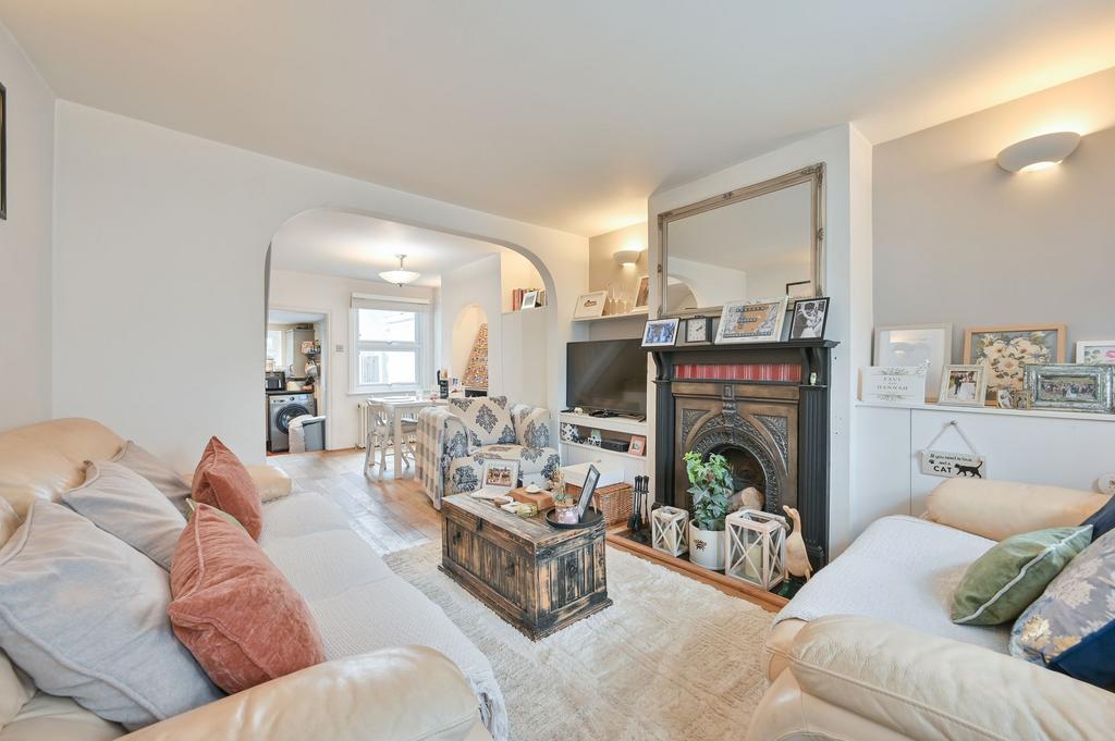 Living room, fireplace