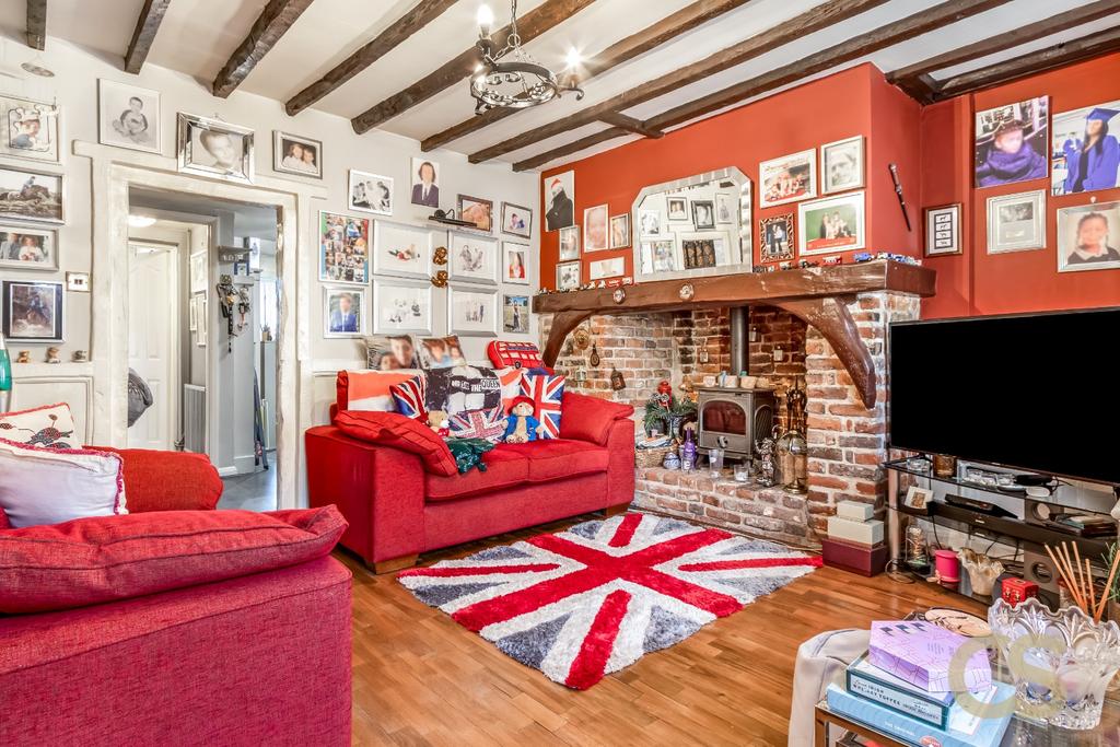 Living room, fireplace