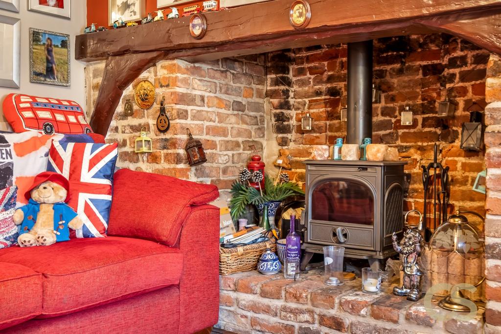 Living room, fireplace