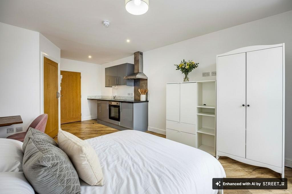 Bedroom, Living Area &amp; Kitchen