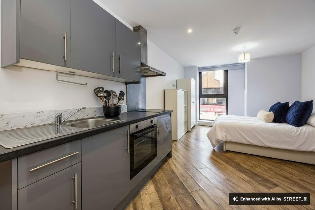 Bedroom, Living Area &amp; Kitchen