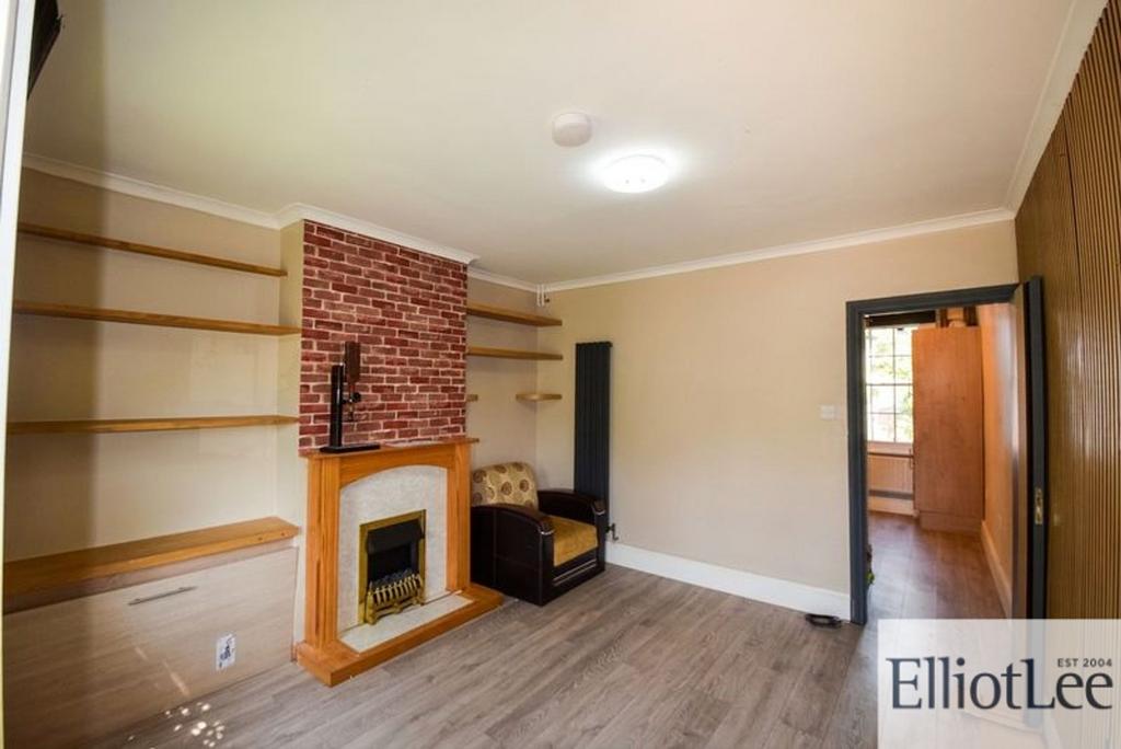Living room, fireplace