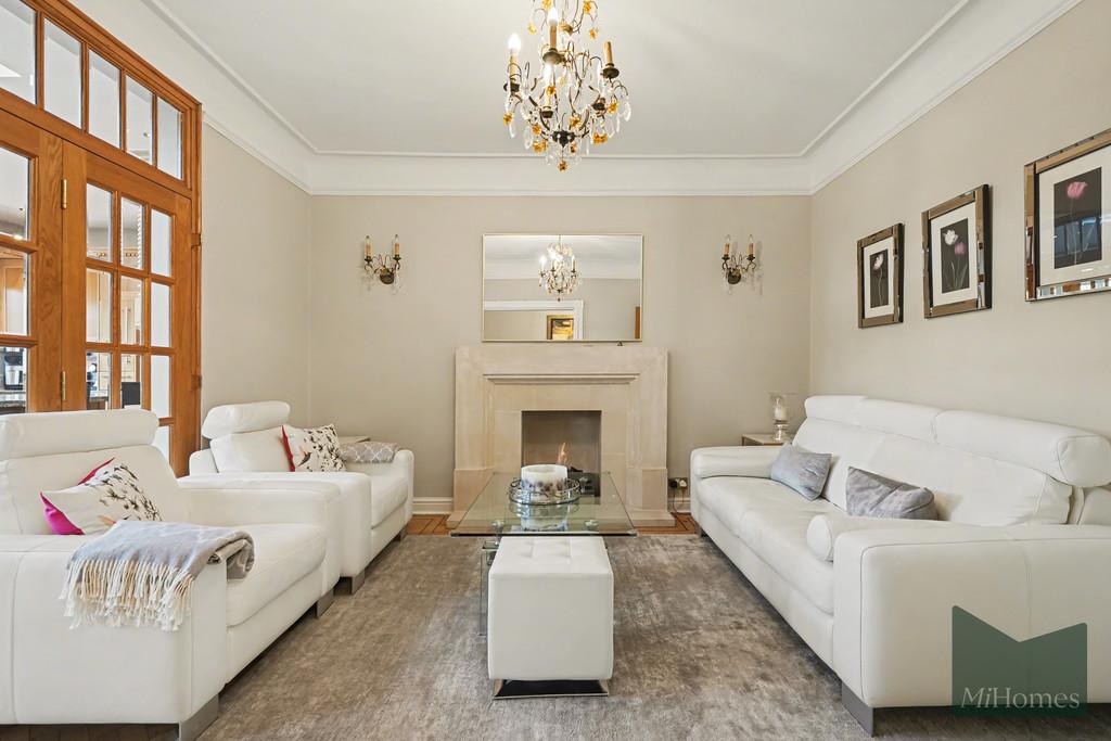 Living room, fireplace