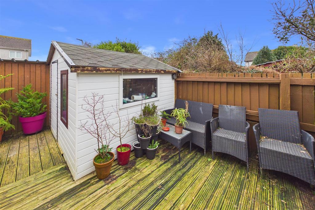 Rear decking and Shed