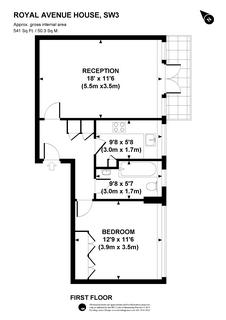 1 bedroom flat to rent, Royal Avenue, London, SW3