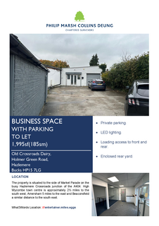 Industrial unit to rent, Old Crossroads Dairy, Holmer Green Road Hazlemere HP15 7LG