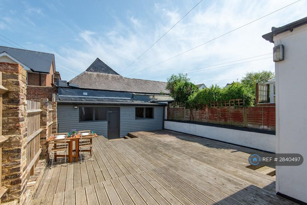 Back Garden With Bike Shed