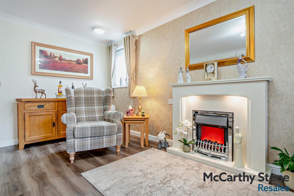 Living room, fireplace