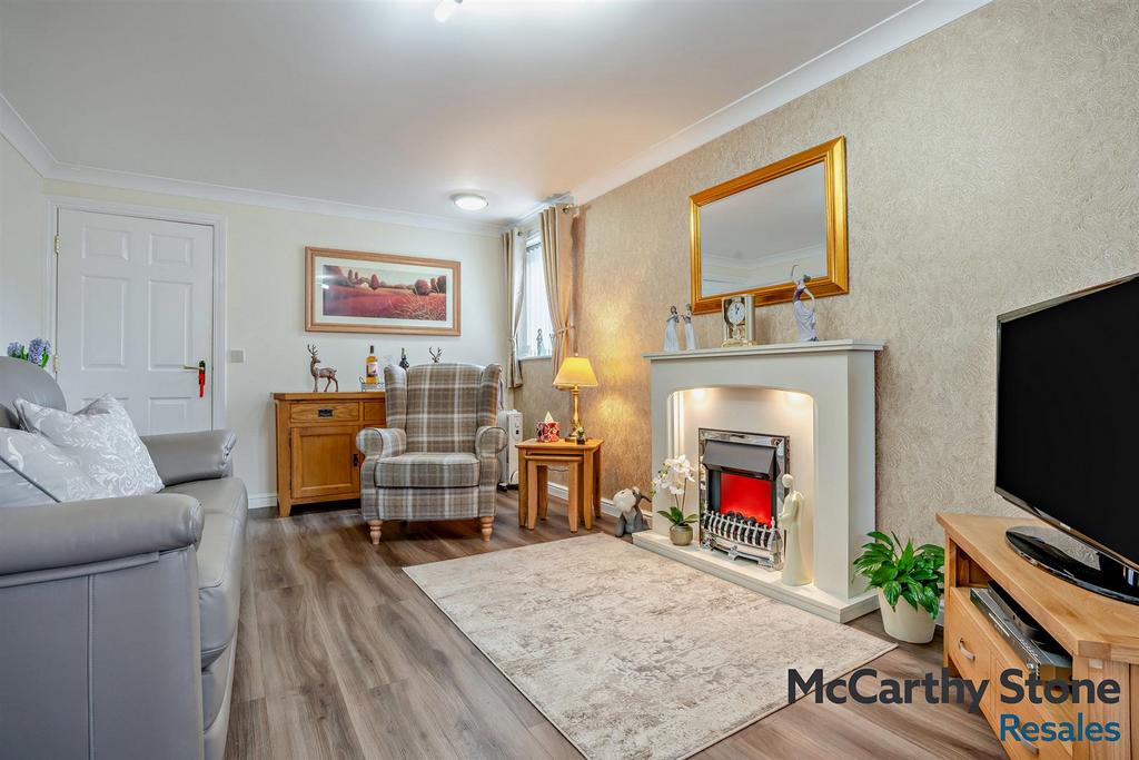 Living room, fireplace