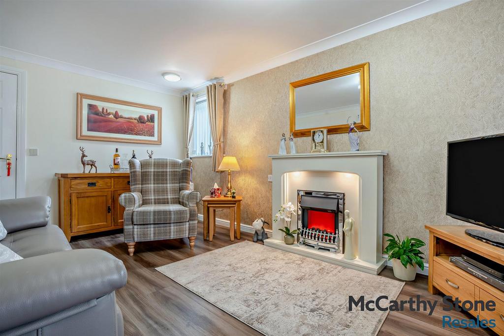 Living room, fireplace