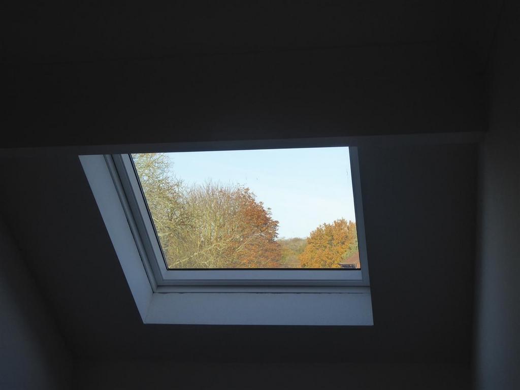 Bright skylight with scenic leafy views...