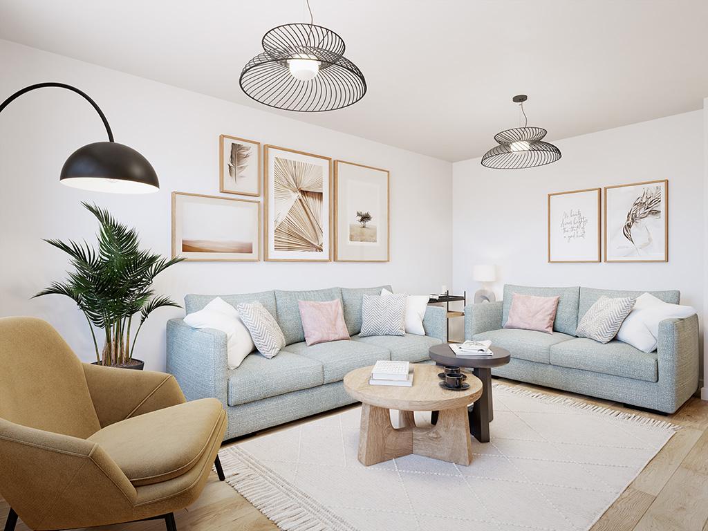 Internal image of the living room in the...