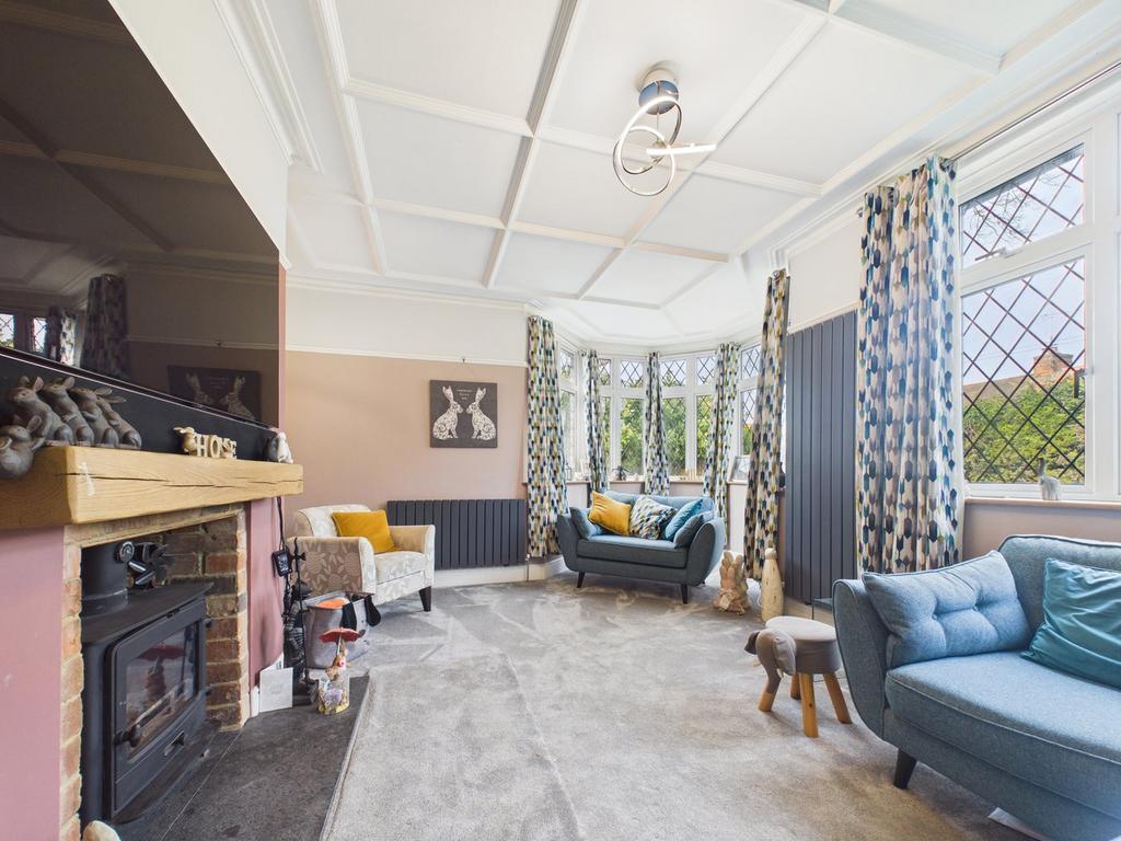 Living room, fireplace