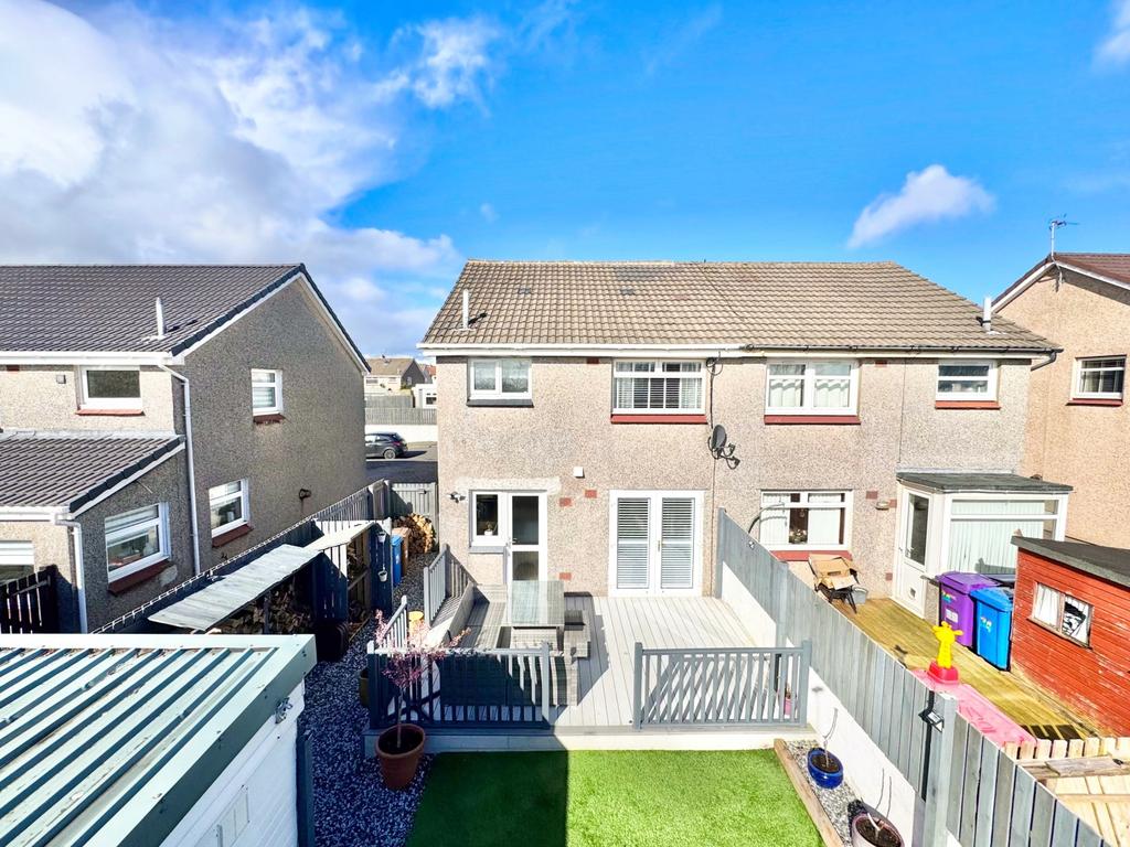 Whitlees Court, Ardrossan rear garden