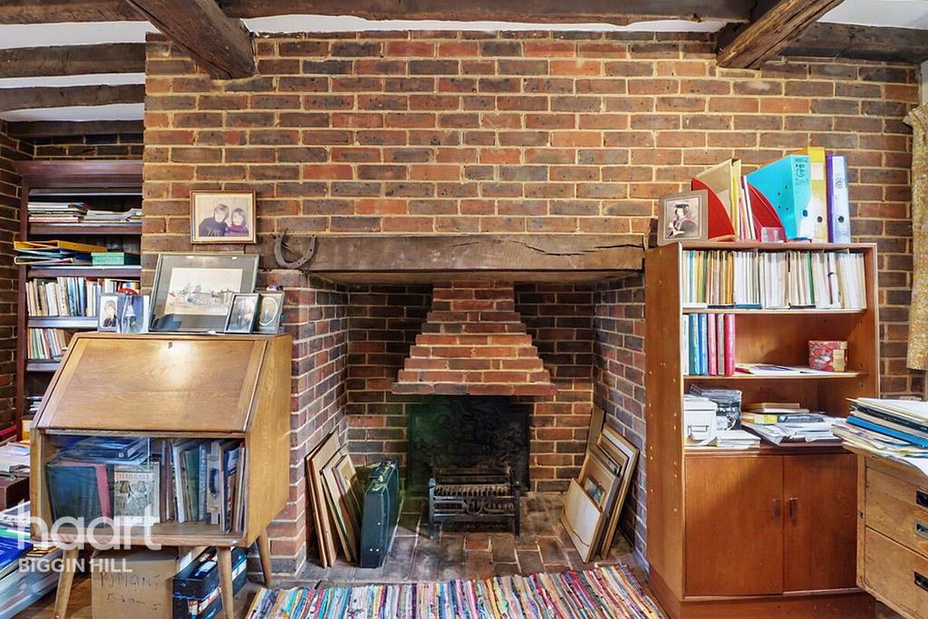 Study, fireplace