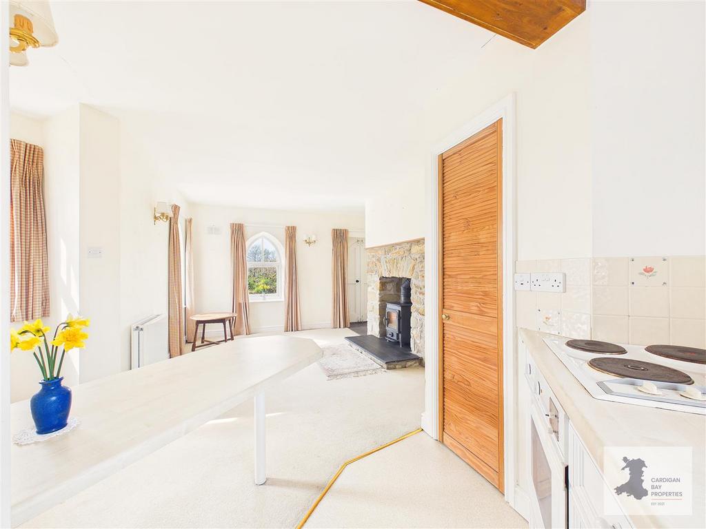 View to living room from kitchen