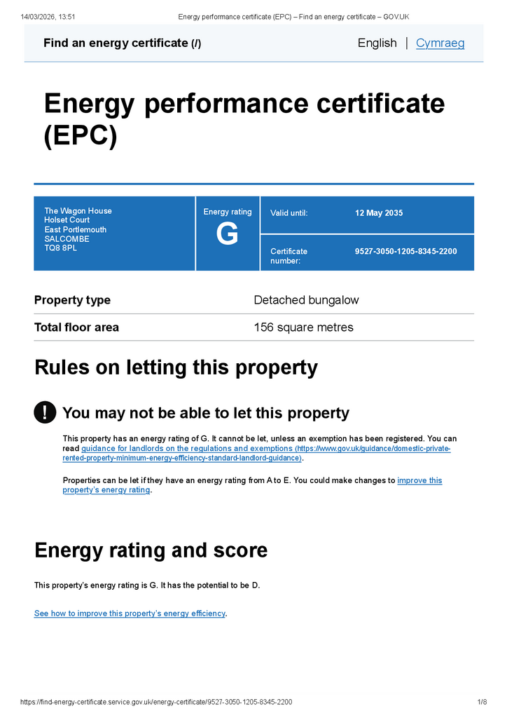 Energy performance certificate (EPC) – Find an ene