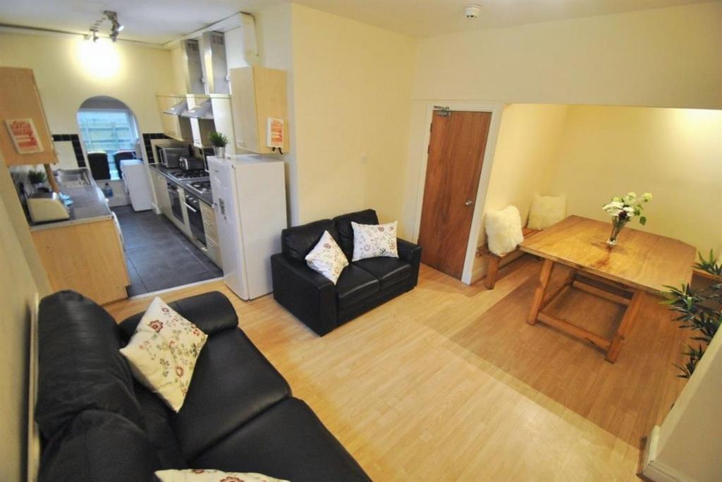 Spacious open-plan lounge and dining area...