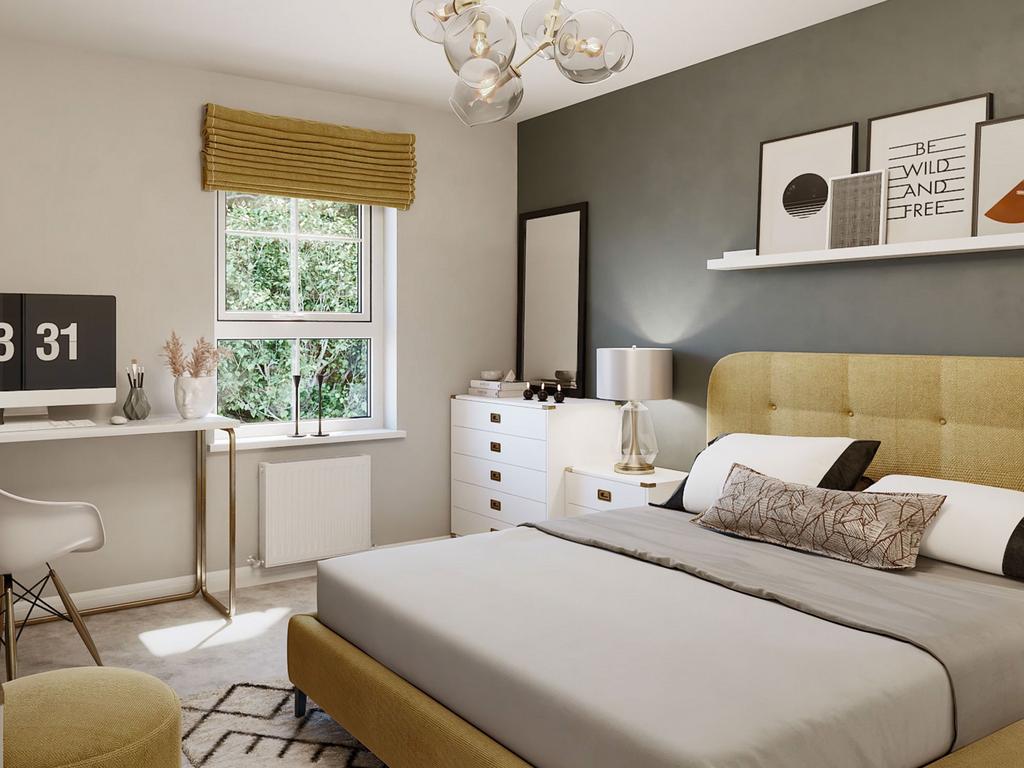 Image of bedroom in 3 bedroom Duart house type