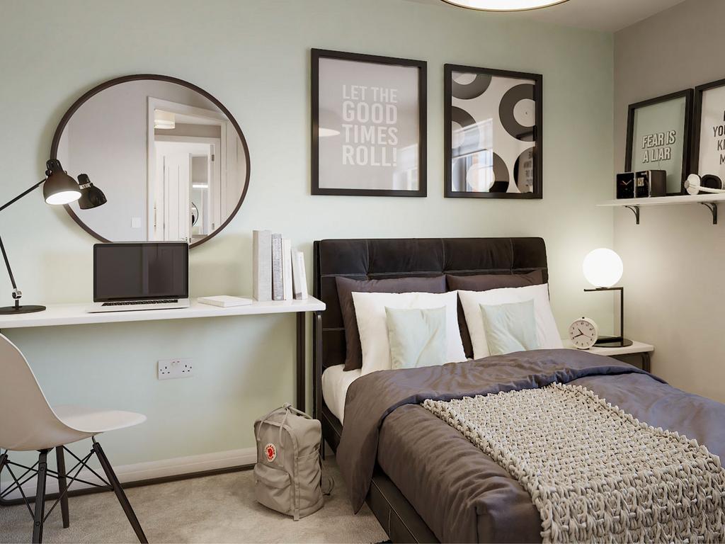Image of bedroom in 3 bedroom Duart house type