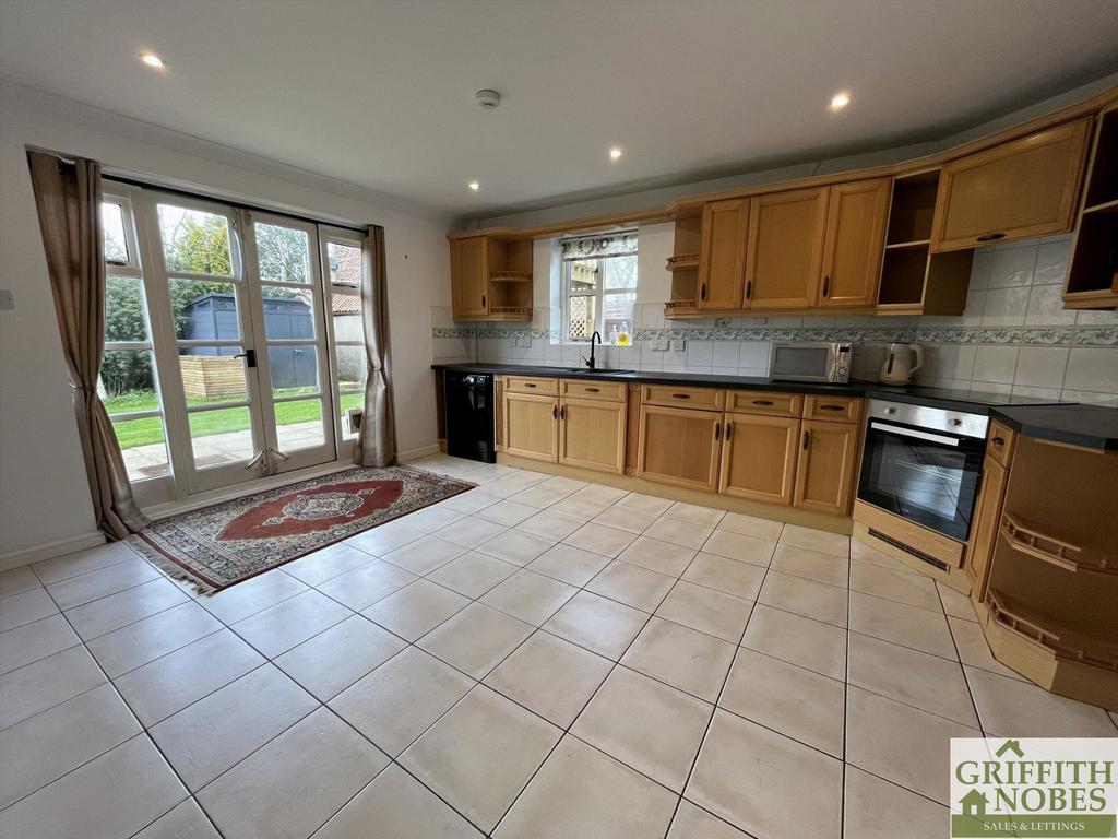 Kitchen Area with French Doors