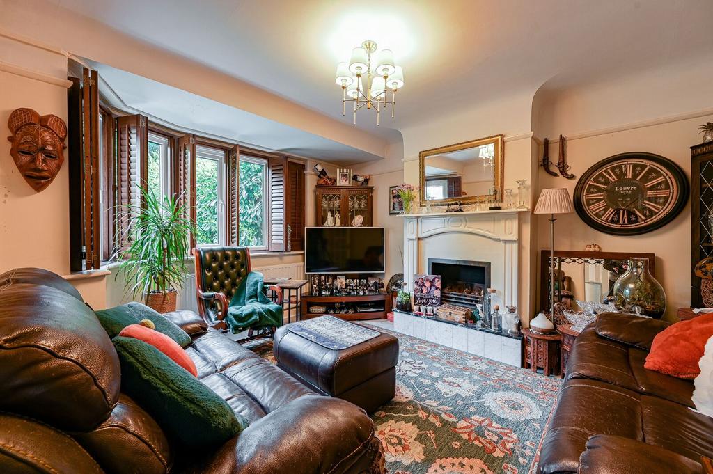 Living room, fireplace