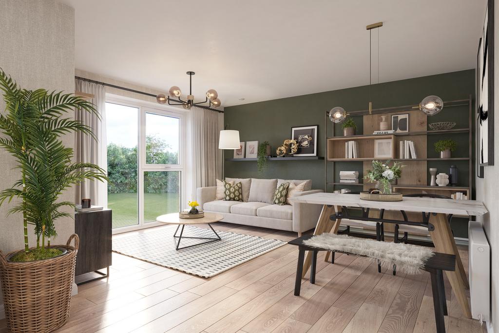 Computer generated image of the living room