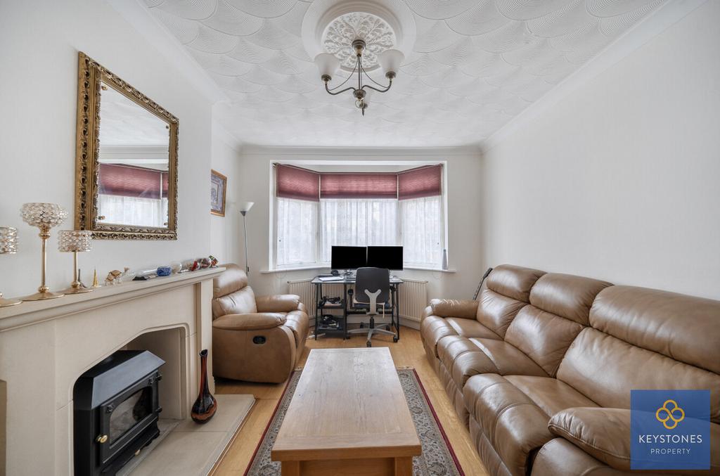 Living room, fireplace