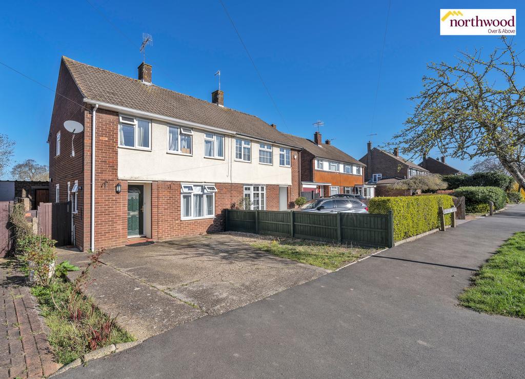 Semi-detached house exterior, driveway