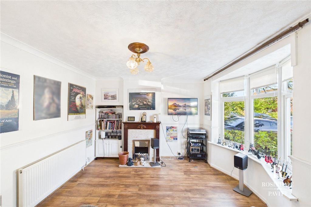 Living room, fireplace