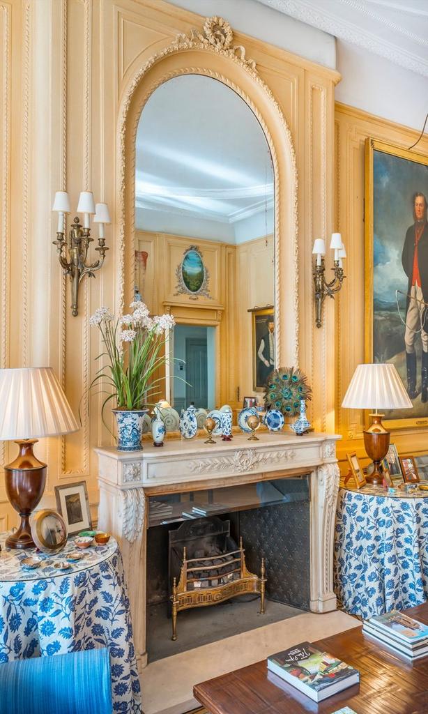 Reception room, fireplace