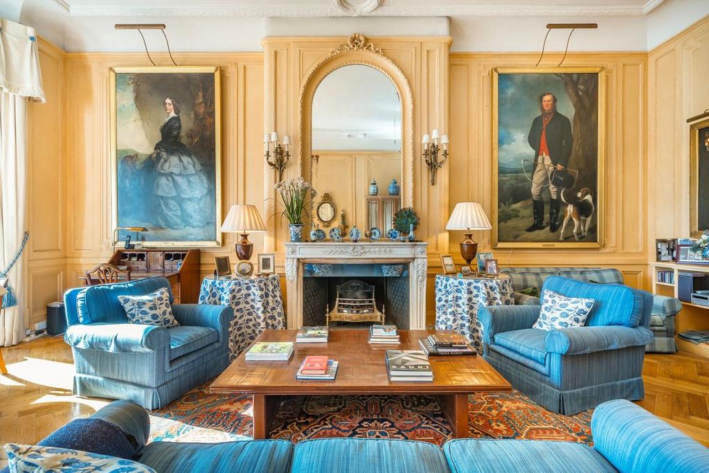 Reception room, fireplace