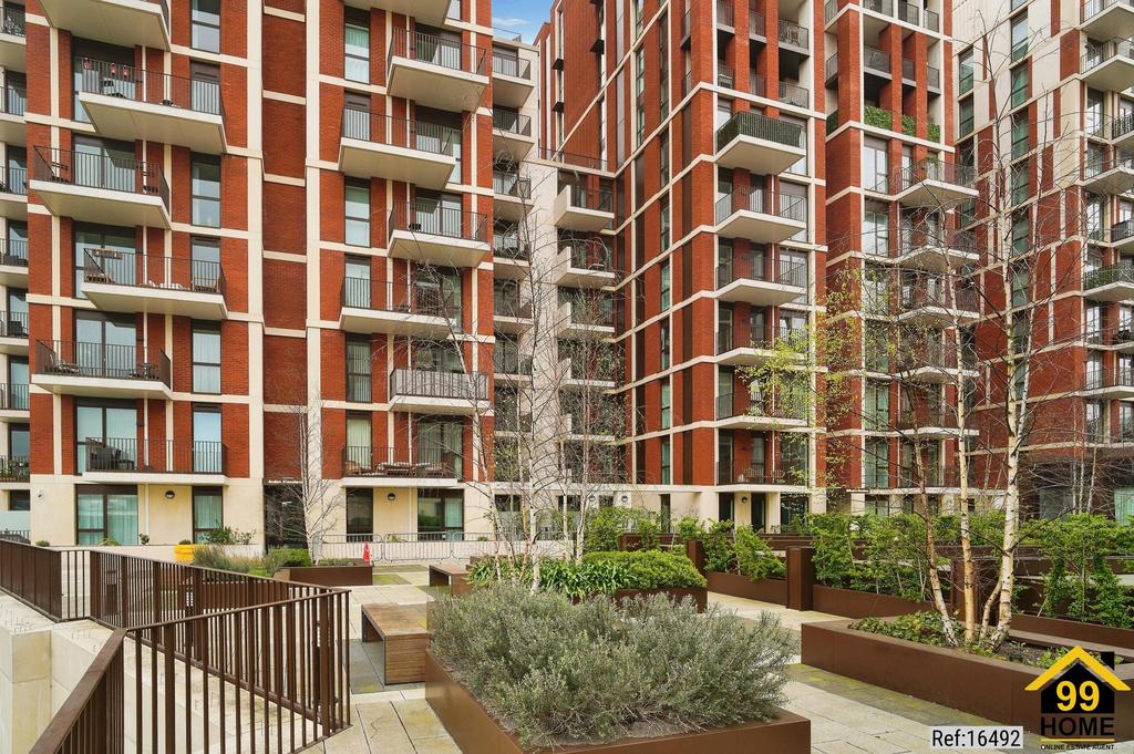 Apartment building facade, block of apartments