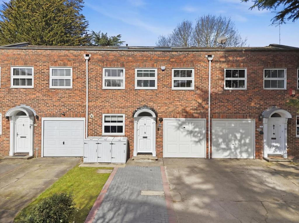 Terraced house exterior, parking
